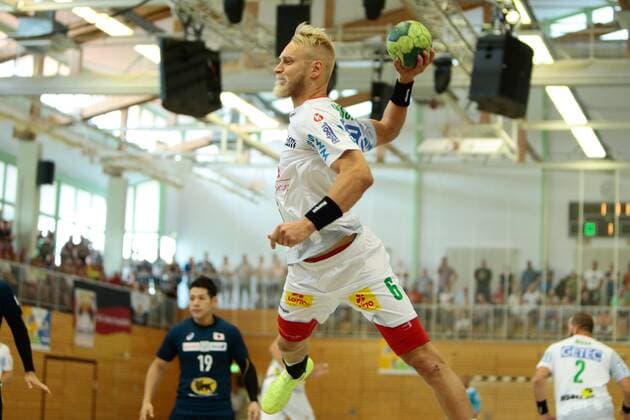 01.08.2018, xtgx, Handball Testspiel, SC Magdeburg - Japan, emspor, v.l. Matthias Musche (Magdeburg, 6) Beetzendorf