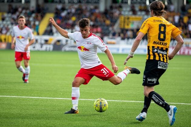 180802 Diego Demme of Leipzig during the UEFA Europa League qualifying match between Häcken and RB Leipzig on August 2, 2018 in Gothenburg. Copyright: MICHAELxERICHSEN BB180802MI023
