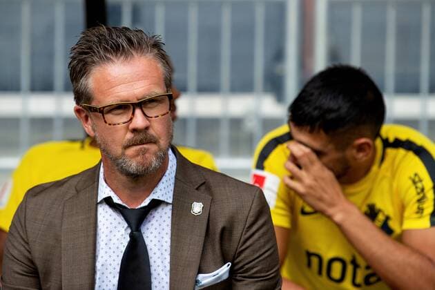 180802 coach Rikard Norling of AIK prior to the UEFA Europa League qualifying match between AIK and Nordsjälland on August 2, 2018 in Stockholm. Copyright: JONATHANxNÄCKSTRAND BB180802JN007