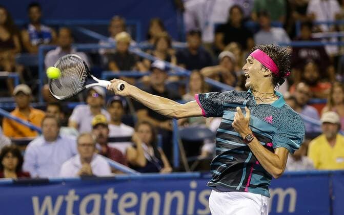 Sport Themen der Woche KW31 Sport Bilder des Tages August 2, 2018: Alexander Zverev hits a one handed front hand during a Citi Open tennis match at Rock Creek Park in Washington DC. CSM Tennis 2018: Citi Open AUG 02 - ZUMAc04_ 20180802_zaf_c04_028 Copyright: xJustinxCooperx