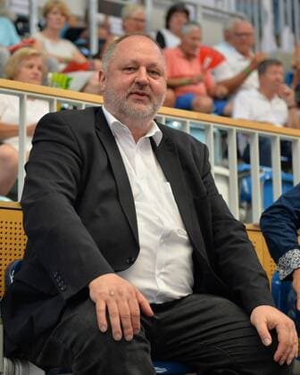 Handball, Herren, Saison 2018 19, Mini-Turniner in der MBS-Arena, Japan - 1. VfL Potsdam, DHB-Präsident Andreas Michelmann, 03.08.18, Copyright: xMichaelxHundtx xMatthiasxKochx