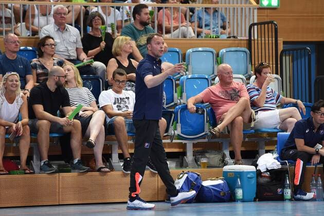 Handball, Herren, Saison 2018 19, Mini-Turniner in der MBS-Arena, Füchse Berlin - Japan, Cheftrainer Dagur Sigurdsson (Japan), 03.08.18, Copyright: xMichaelxHundtx xMatthiasxKochx