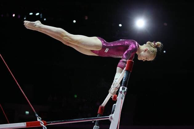 Irina Komnova, RUS, during team final and all-around final of 2018 European Juniors Artistics Championships in Glasgow; 03 08 2018;