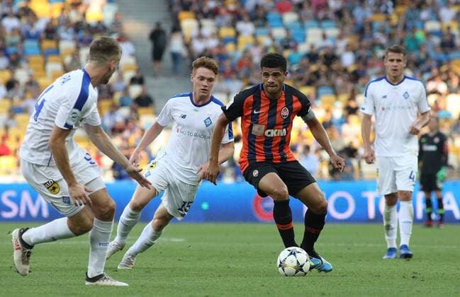 August 3, 2018 - Kiev, Ukraine - Shakhtar s Tyson controls the ball during during the match of the Ukrainian Football Championship between Dynamo Kiev and Shakhtar Donetsk at the Olympic stadium in Kiev. Ukraine, Friday, August 3, 2018 According to the authoritative edition of Sky Sports, the Italian Roma is interested in the captain of the Shakhtar Donetsk. Dynamo Kyiv v Shakhtar Donetsk - Ukrainian Football Championship  - ZUMAn230 20180803_zaa_n230_150 Copyright: xDanilxShamkinx