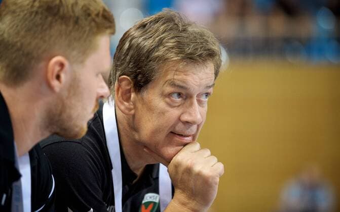 Handball 03.08.2018 Saisonstart Saison 2018 2019 BLITZTURNIER in der MBS Arena Potsdam FUECHSE Berlin geg 1 VfL Potsdam Velimir PETKOVIC Trainer Fuechse