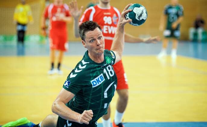 Handball 03.08.2018 Saisonstart Saison 2018 2019 BLITZTURNIER in der MBS Arena Potsdam FUECHSE Berlin geg 1 VfL Potsdam Hans LINDBERG 18 Fuechse