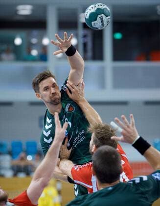 Handball 03.08.2018 Saisonstart Saison 2018 2019 BLITZTURNIER in der MBS Arena Potsdam FUECHSE Berlin geg 1 VfL Potsdam Fabian WIEDE 3 Fuechse