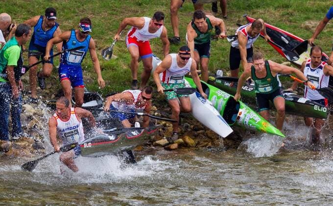 Sport Themen der Woche KW31 Sport Bilder des Tages Canoeists in action during the 82th Descend of Sella river race in Ribadesella, northern Spain, 04 August 2018. 82th Descend of Sella river race in Ribadesella !ACHTUNG: NUR REDAKTIONELLE NUTZUNG!  Copyright: xAlbertoxMorantex GRAF2082 20180804-636689973735761466