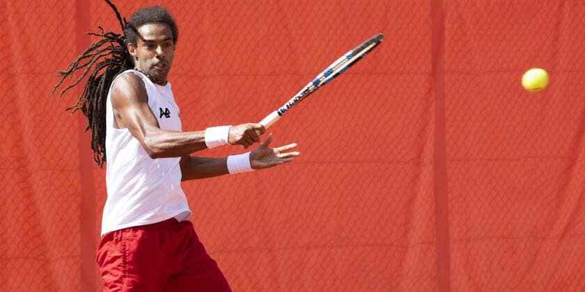 Tennis Bundesliga Rot Weiss Köln - Kurhaus Aachen Koeln Deutschland Datum: 05.08.2018 Dustin Brown (RW Köln)