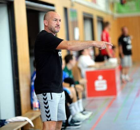 Handball - Weininselturnier Groß-Umstadt - Saison 2018 - 2019 - 05.08.2018 - Groß-Umstadt v. l. Thomas Götzenleuchter Trainer TV Büttelborn Einzelbild, Einzelbild -