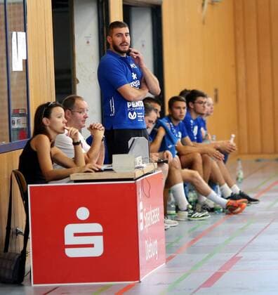 Handball - Weininselturnier Groß-Umstadt - Saison 2018 - 2019 - 05.08.2018 - Groß-Umstadt v. l. Marco Sokicic Trainer MSG Groß-Umstadt Aktion, Einzelbild -