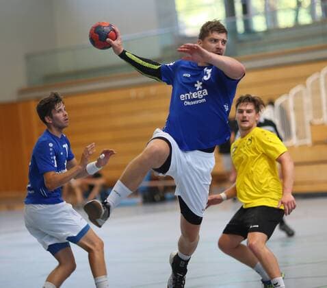 Handball - Weininselturnier Groß-Umstadt - Saison 2018 - 2019 - 05.08.2018 - Groß-Umstadt v. l. Benjamin Göttmann MSG Groß-Umstadt Aktion, Einzelbild -