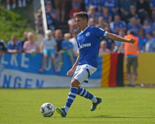 SOCCER, Schalke vs Angers, test match MITTERSILL,AUSTRIA,43317 - SOCCER - 1. DFL, 1. Deutsche Bundesliga, Ligue 1, FC Schalke 04 vs Angers SCO, friendly match. Image shows Alessandro Schoepf (Schalke). GEPAxpictures xHansxOsterauer