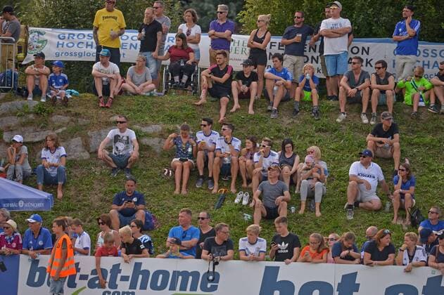 SOCCER, Schalke vs Angers, test match MITTERSILL,AUSTRIA,43317 - SOCCER - 1. DFL, 1. Deutsche Bundesliga, Ligue 1, FC Schalke 04 vs Angers SCO, friendly match. Image shows fans of Schalke. GEPAxpictures xHansxOsterauer