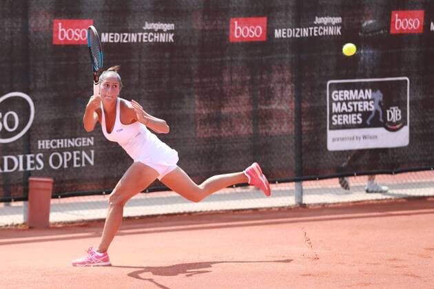 Cristina Dinu (Rumaeninen) bei Ihrem Match gegen Sopia Schapatawa (Georgien) 21. boso Ladies Open Hechingen, am 05. 08. 2018 21. boso Ladies Open Hechingen, am 05. 08. 2018 Hechingen Copyright: xEIBNER Benjamin_Laux EP_BLU