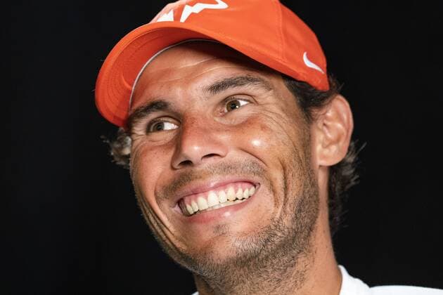 Sport Bilder des Tages TORONTO, ON - AUGUST 05: 1 Ranked Tournament player Rafael Nadal of Spain during interviews at the Rogers Cup Sunday August 5, 2018 at Aviva Centre in Toronto, Ontario Canada. (Photo by Jeff Chevrier Icon Sportswire) TENNIS: AUG 05 Rogers Cup Icon180805010 EDITORIAL USE ONLY