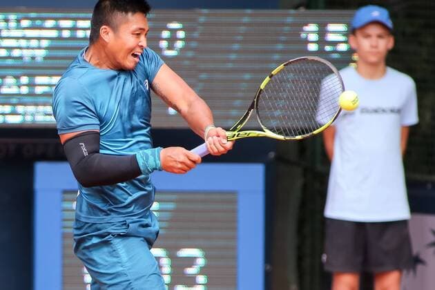 Gdynia, 05.08.2018 Miedzynarodowy Turniej Tenisowy Sopot Open. Final gry podwojnej. Gdynia. Polska, International Tenis ATP Tennis Herren Challenger Sopot Open. Doubles final. Gdynia. Poland, NZ:Ruben Gonzales (PHI) Fot. Tomasz Zasinski 058sport.pl NEWSPIX.PL --- Newspix.pl  20180805_IMG_3205_017_ZAS