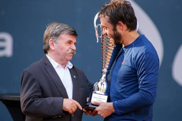 Gdynia, 05.08.2018 Miedzynarodowy Turniej Tenisowy Sopot Open. Final gry pojedynczej. Gdynia. Polska, International Tenis ATP Tennis Herren Challenger Sopot Open. Singles final. Gdynia. Poland, NZ:Leslaw Orski, Paolo Lorenzi (ITA) Fot. Tomasz Zasinski 058sport.pl NEWSPIX.PL --- Newspix.pl  20180805_IMG_3966_321_ZAS
