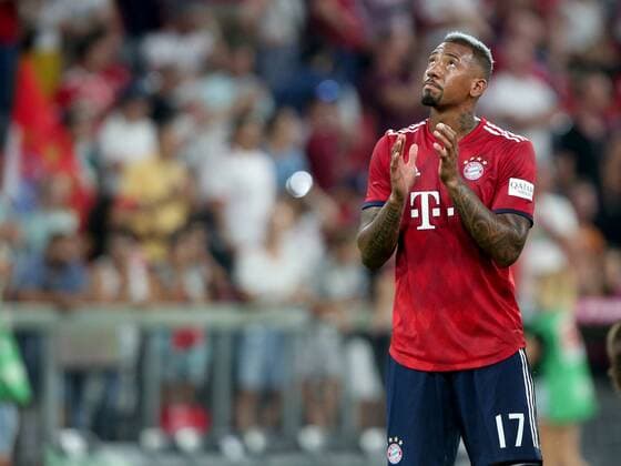 Jerome Boateng (FC Bayern Muenchen 17) bedankt sich nach dem Spiel bei den Fans, FC Bayern Muenchen vs. Manchester United ManU Testspiel, Fussball, 05.08.2018, FC Bayern Muenchen vs. Manchester United, Testspiel, Fussball, 05.08.2018 Muenchen Copyright: xLanger Eibner-Pressefotox EP_HLR