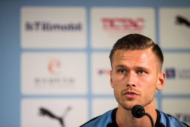 180806 Arn?r Ingvi Traustason of Malmö FF during a press conference PK Pressekonferenz and practice ahead of the UEFA Champions League qualifying match between Malmö FF and Vidi on August 6, 2018 in Malmö. Photo: Mathilda Ahlberg BILDBYRN Cop 178 Copyright: MATHILDAxAHLBERG BB180806MA082