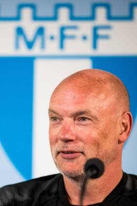 180806 Head coach Uwe Rösler of Malmö FF during a press conference PK Pressekonferenz and practice ahead of the UEFA Champions League qualifying match between Malmö FF and Vidi on August 6, 2018 in Malmö. Photo: Mathilda Ahlberg BILDBYRN Cop 178 Copyright: MATHILDAxAHLBERG BB180806MA084