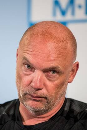 180806 Head coach Uwe Rösler of Malmö FF during a press conference PK Pressekonferenz ahead of the UEFA Champions League qualifying match between Malmö FF and Vidi on August 6, 2018 in Malmö. Photo: Mathilda Ahlberg BILDBYRN Cop 178 Copyright: MATHILDAxAHLBERG BB180806MA092