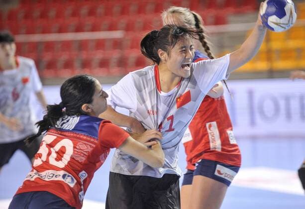 2018.08.07 Kielce Pilka reczna Mlodziezowe Mistrzostwa Swiata w Pilce Recznej Kobiet do lat 18 Norwegia - Chiny N z Haiyu Zhu Foto Rafal Rusek PressFocus 2018.08.07 Kielce Handball IHF Youth U18 Womens World Championship WM Weltmeisterschaft 2018 Norway - China Haiyu Zhu Credit: Rafal Rusek PressFocus NEWSPIX.PL --- Newspix.pl  20180807PF_RR052