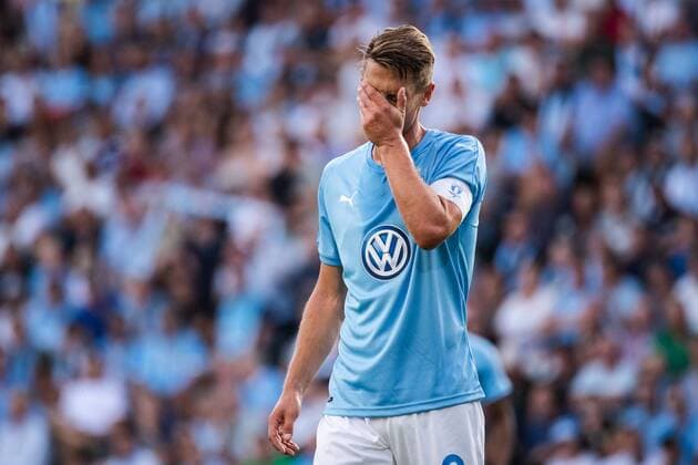 180807 Markus Rosenberg of Malmö FF looks dejected during the UEFA Champions League qualifying match between Malmö FF and Vidi on August 7, 2018 in Malmö. Photo: Ludvig Thunman BILDBYRAN kod LT 35513 Copyright: LUDVIGxTHUNMAN BB180807LT010