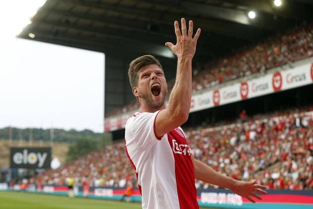 Sport Themen der Woche KW32 Sport Bilder des Tages Klaas Jan Huntelaar of Ajax during the UEFA Champions League third round qualifying first leg match between Royal Standard de Liege and Ajax Amsterdam at Stade Maurice Dufrasne on August 07, 2018 in Liege, Belgium UEFA Champions League 2018 2019 xVIxVIxImagesx xJeroenxPutmansxIVx 11705676