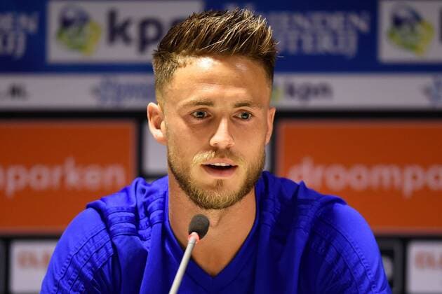 ARNHEM, 08-08-2018, season 2018 2019, GelreDome, qualification for Europa League, press meeting FC Basel in GelreDome stadium, FC Basel player Ricky van Wolfswinkel during the press meeting Training and press meeting FC Basel  x2383351x