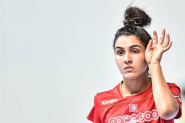 2018.08.08 Kielce Pilka reczna Mlodziezowe Mistrzostwa Swiata w Pilce Recznej Kobiet do lat 18 Tunezja - Francja N z ZALFANI Nada Foto Lukasz Laskowski PressFocus 2018.08.08 Kielce Handball IHF Youth U18 Womens World Championship WM Weltmeisterschaft 2018 Tunisia v France ZALFANI Nada Credit: Lukasz Laskowski PressFocus NEWSPIX.PL --- Newspix.pl  20180808LUK_410
