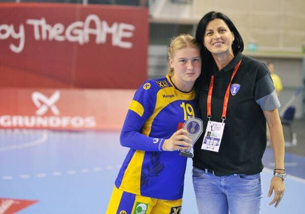 2018.08.08 Kielce Pilka reczna Mlodziezowe Mistrzostwa Swiata w Pilce Recznej Kobiet do lat 18 Szwecja - Dania N z DANO Nina Foto Norbert Barczyk PressFocus 2018.08.08 Kielce Handball IHF Youth U18 Womens World Championship WM Weltmeisterschaft 2018 Sweden - Denmark DANO Nina Credit: Norbert Barczyk PressFocus NEWSPIX.PL --- Newspix.pl  20180808NB0054
