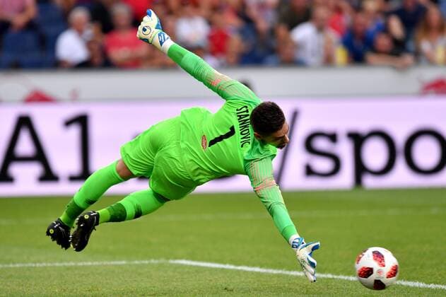 SOCCER - UEFA CL quali, RBS vs Shkendija SALZBURG,AUSTRIA,08.AUG.18 - SOCCER - UEFA Champions League, qualification, Red Bull Salzburg vs KF Shkendija. Image shows Cican Stankovic (RBS). GEPAxpictures xFlorianxErtl