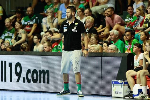08.08.2018, xtgx, Handball Testspiel, SC Magdeburg - HK Malmö emspor, v.l. Bennet Wiegert (Magdeburg, Trainer) GETEC Arena