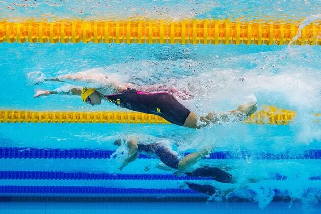 180808 Sarah Sjöström of Sweden competes in the semi-final of women s 50 meter butterfly swimming during the European Championships on August 8, 2018 in Glasgow. Photo: Joel Marklund BILDBYRN kod JM 87771 Copyright: JOELxMARKLUND BB180808JM168
