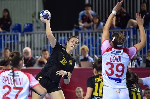 2018.08.08 Kielce Pilka reczna Mlodziezowe Mistrzostwa Swiata w Pilce Recznej Kobiet do lat 18 Czarnogora - Hiszpania N z RAICEVIC Milica Foto Lukasz Laskowski PressFocus 2018.08.08 Kielce Handball IHF Youth U18 Womens World Championship WM Weltmeisterschaft 2018 Montenegro - Spain RAICEVIC Milica Credit: Lukasz Laskowski PressFocus NEWSPIX.PL --- Newspix.pl FRANCE OUT!  20180808LUK_547