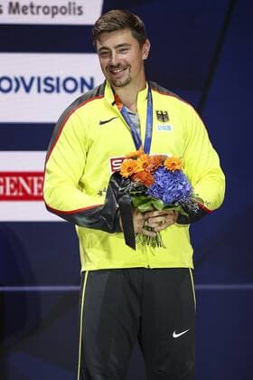 European Athletics Championships; Berlin, 08.08.2018 Bronze im Kugelstossen fuer David Storl (GER); European Athletics Championships am 08.08.18 im Olympiastadion in Berlin (Deutschland).