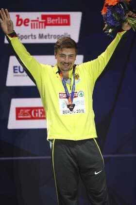 European Athletics Championships; Berlin, 08.08.2018 Bronze im Kugelstossen fuer David Storl (GER); European Athletics Championships am 08.08.18 im Olympiastadion in Berlin (Deutschland).