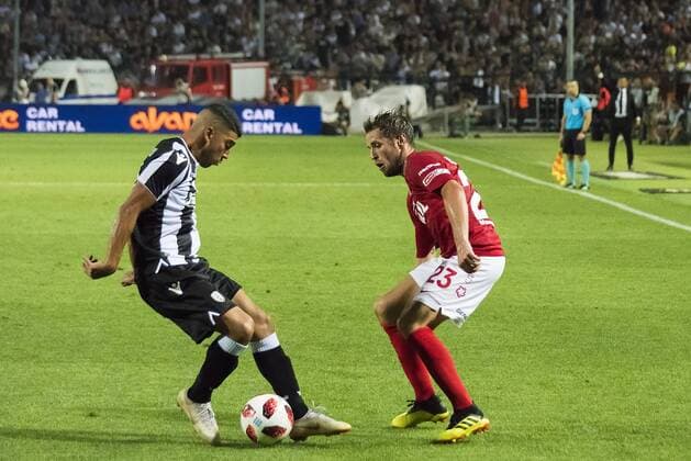 August 8, 2018 - Thessaloniki, Greece - PAOK FC beat FC Spartak Moscow for the third qualifying round of the UEFA Champions League, at the northern Greek city of Thessaloniki. Greece Soccer Champions League - ZUMAp191 84905997st Copyright: xGiannisxPapanikosx