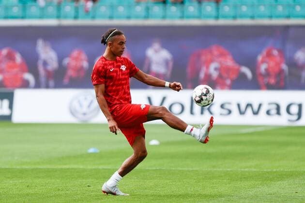 09.08.2018, xtgx, Fussball Europa League 3. Qualirunde, RB Leipzig - CS Universitatea Craiova emspor, v.l. Yussuf Poulsen (Leipzig, 9) Leipzig