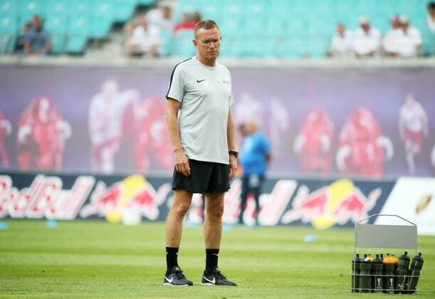 RB Leipzig - Craiova Fussball Euro League Quali Leipzig, 09.08.2018, Red Bull Arena, Fussball, UEFA EURO EM Europameisterschaft Fussball League , Qualifikation, 3.Runde, Hinspiel, RB Leipzig vs. CF Universitatea Craiova , Im Bild; Cheftrainer Ralf Rangnick, RB Leipzig ,