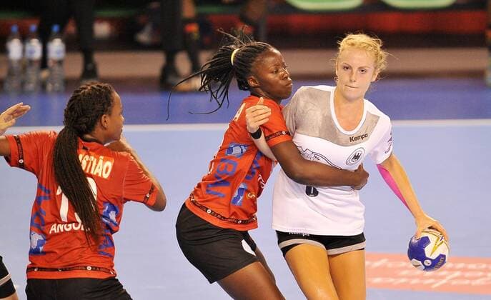 Handball, U18 WM, Deutschland - Angola 2018.08.09 Kielce Pilka reczna Mlodziezowe Mistrzostwa Swiata w Pilce Recznej Kobiet do lat 18 Angola - Niemcy N z Leonie Kockel Foto Lukasz Sobala Press Focus NEWSPIX.PL 2018.08.09 Kielce Handball IHF Youth U18 Womens World Championship WM Weltmeisterschaft 2018 Angola - Germany Leonie Kockel Credit: Lukasz Sobala Press Focus --- Newspix.pl  20180809PF_PF266