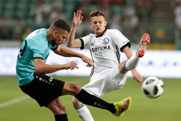 09.08.2018 Warszawa Pilka nozna Liga Europy UEFA, trzecia runda eliminacyjna, pierwszy mecz Legia Warszawa - F91 Dudelange N z Sebastian Szymanski Foto Adam Starszynski PressFocus NEWSPIX.PL 09.08.2018 Warsaw Football UEFA Europa League, third qualification round, first leg Legia Warszawa - F91 Dudelange Sebastian Szymanski Credit Adam Starszynski PressFocus --- Newspix.pl  20180809PF_AS007