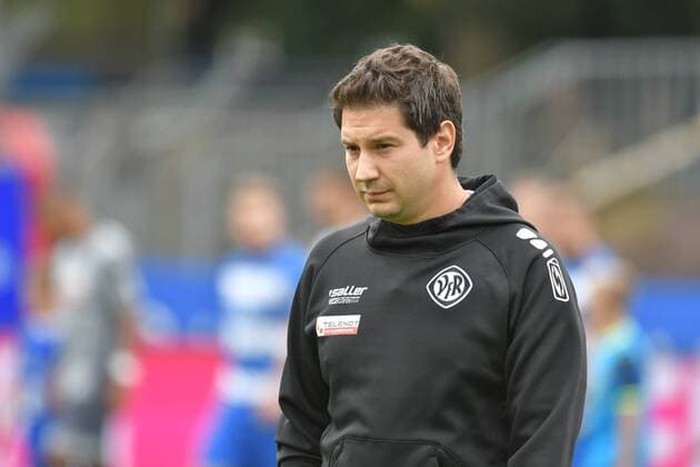 Argirios Giannikis (Trainer VfR Aalen), GER, Fussball, Saison 2018 19, 3. Liga, SV Meppen - VfR Aalen, 11.8.2018, Haensch Arena Meppen Copyright: xWenzelx Eibner-Pressefotox EP_fwl