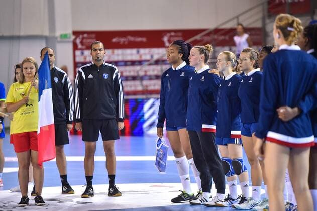 2018.08.11 Kielce Pilka reczna Mlodziezowe Mistrzostwa Swiata w Pilce Recznej Kobiet do lat 18 Francja - Kazachstan N z Foto Lukasz Laskowski PressFocus 2018.08.11 Kielce Handball IHF Youth U18 Womens World Championship WM Weltmeisterschaft 2018 France v Kazakhstan Credit: Lukasz Laskowski PressFocus NEWSPIX.PL --- Newspix.pl france out!  20180811LUK_007