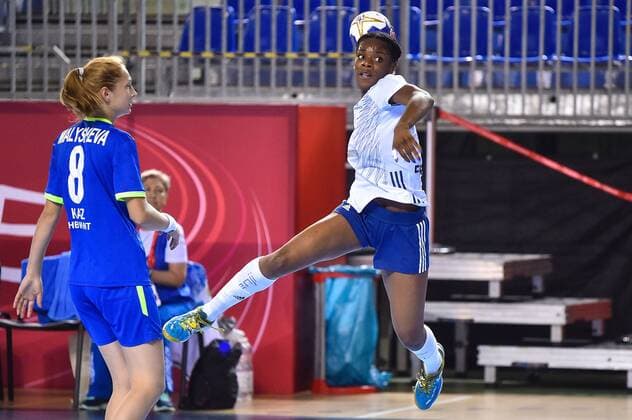 2018.08.11 Kielce Pilka reczna Mlodziezowe Mistrzostwa Swiata w Pilce Recznej Kobiet do lat 18 Francja - Kazachstan N z LOUIS Marie Foto Lukasz Laskowski PressFocus 2018.08.11 Kielce Handball IHF Youth U18 Womens World Championship WM Weltmeisterschaft 2018 France v Kazakhstan LOUIS Marie Credit: Lukasz Laskowski PressFocus NEWSPIX.PL --- Newspix.pl france out!  20180811LUK_027