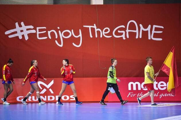 2018.08.11 Kielce Pilka reczna Mlodziezowe Mistrzostwa Swiata w Pilce Recznej Kobiet do lat 18 Hiszpania - Korea N z Foto Lukasz Laskowski PressFocus 2018.08.11 Kielce Handball IHF Youth U18 Womens World Championship WM Weltmeisterschaft 2018 Spain v Korea Credit: Lukasz Laskowski PressFocus NEWSPIX.PL --- Newspix.pl france out!  20180811LUK_052