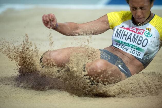 European Athletics Championships; Berlin, 11.08.2018 BERLIN, GERMANY - AUGUST 11: Malaika Mihambo (GER) competing in the women s long jump competition at Day 5 during the Ceremonies of the European Athletics Championships at the Olympia Stadion of Berlin on 11.8.2018 in Berlin Germany.
