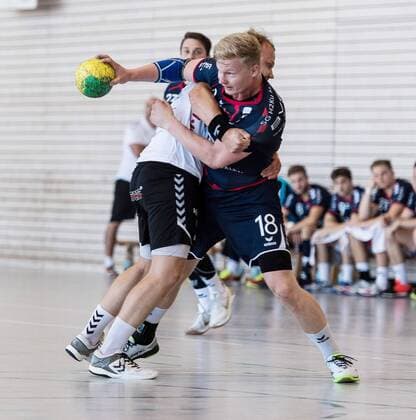 Sascha Marquardt (H2KU, 18) SG H2KU Herrenberg gegen SV 64 Zweibruecken, Handball, Oberliga, Testspiel, 2018 2019, 12.08.2018, SG H2KU Herrenberg gegen SV 64 Zweibruecken, Handball, Oberliga, Testspiel, 2018 2019, 12.08.2018 Haslach Copyright: xEIBNER SaschaxWaltherx EP_SWA