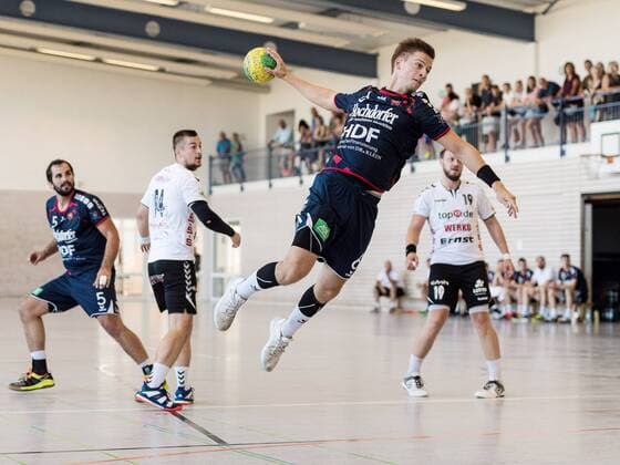 Marvin Seeger (H2KU, 06), SG H2KU Herrenberg gegen SV 64 Zweibruecken, Handball, Oberliga, Testspiel, 2018 2019, 12.08.2018, SG H2KU Herrenberg gegen SV 64 Zweibruecken, Handball, Oberliga, Testspiel, 2018 2019, 12.08.2018 Haslach Copyright: xEIBNER SaschaxWaltherx EP_SWA